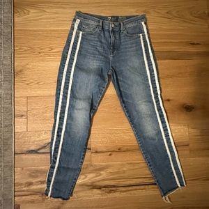 7 For All Mankind Skinny Jeans with Stripe
